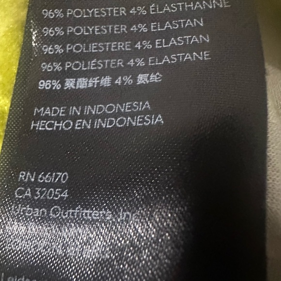 Urban Outfitters Lime Green Velvet Flare Wide Leg Pants - Picture 7 of 8